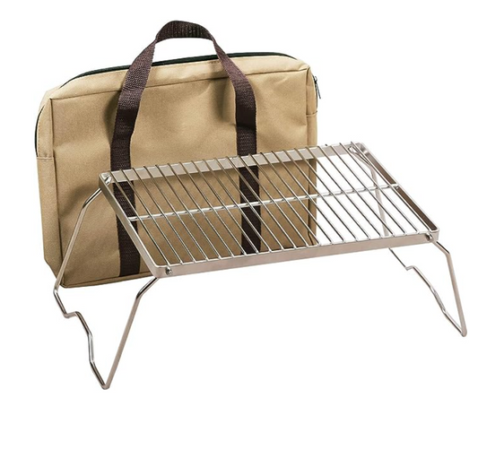 REDCAMP Folding Campfire Grill 304 Stainless Steel Grate