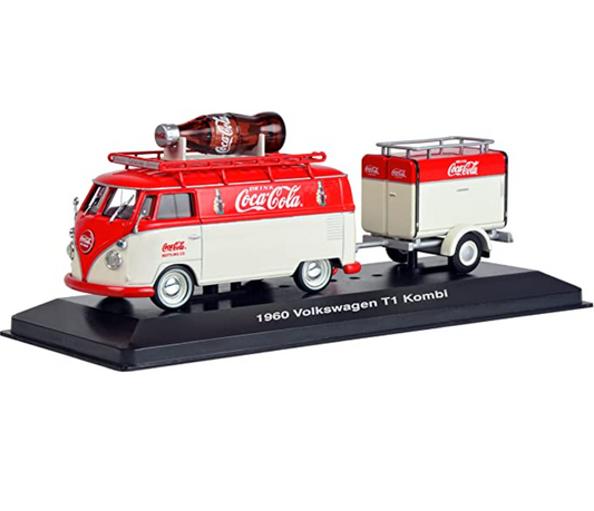 1:43 Coca-Cola 1960 Volkswagen Kombi T1 with Trailer