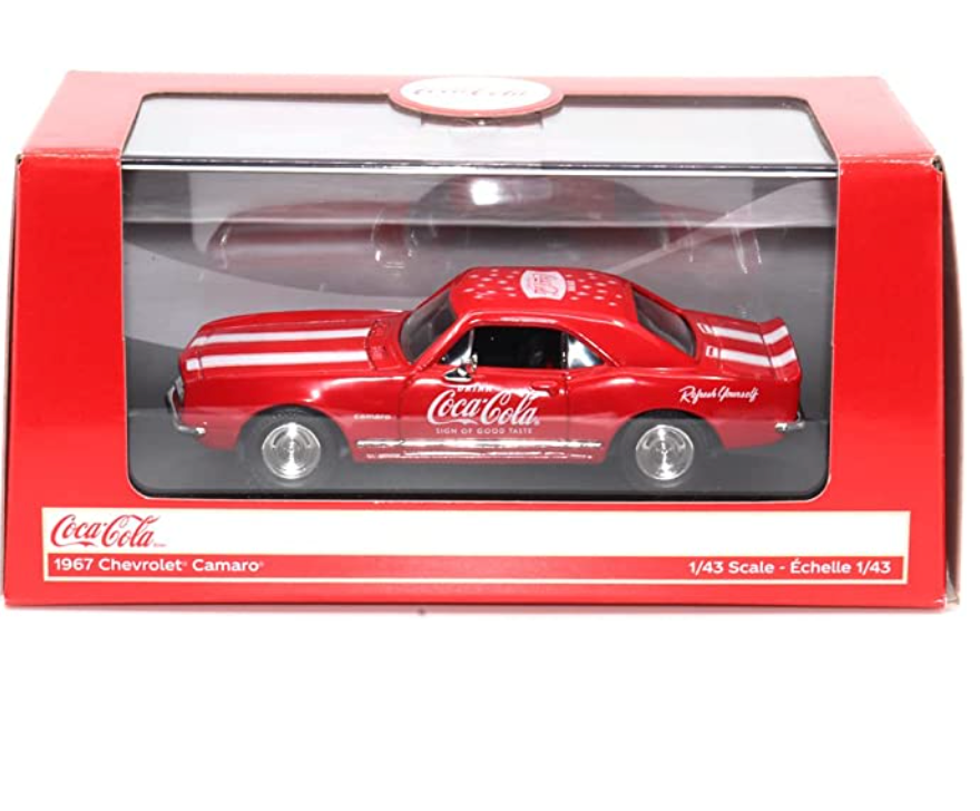 1:43 Scale 1967 Coca Cola Chevrolet Camaro Z-28 Sign of Good Taste