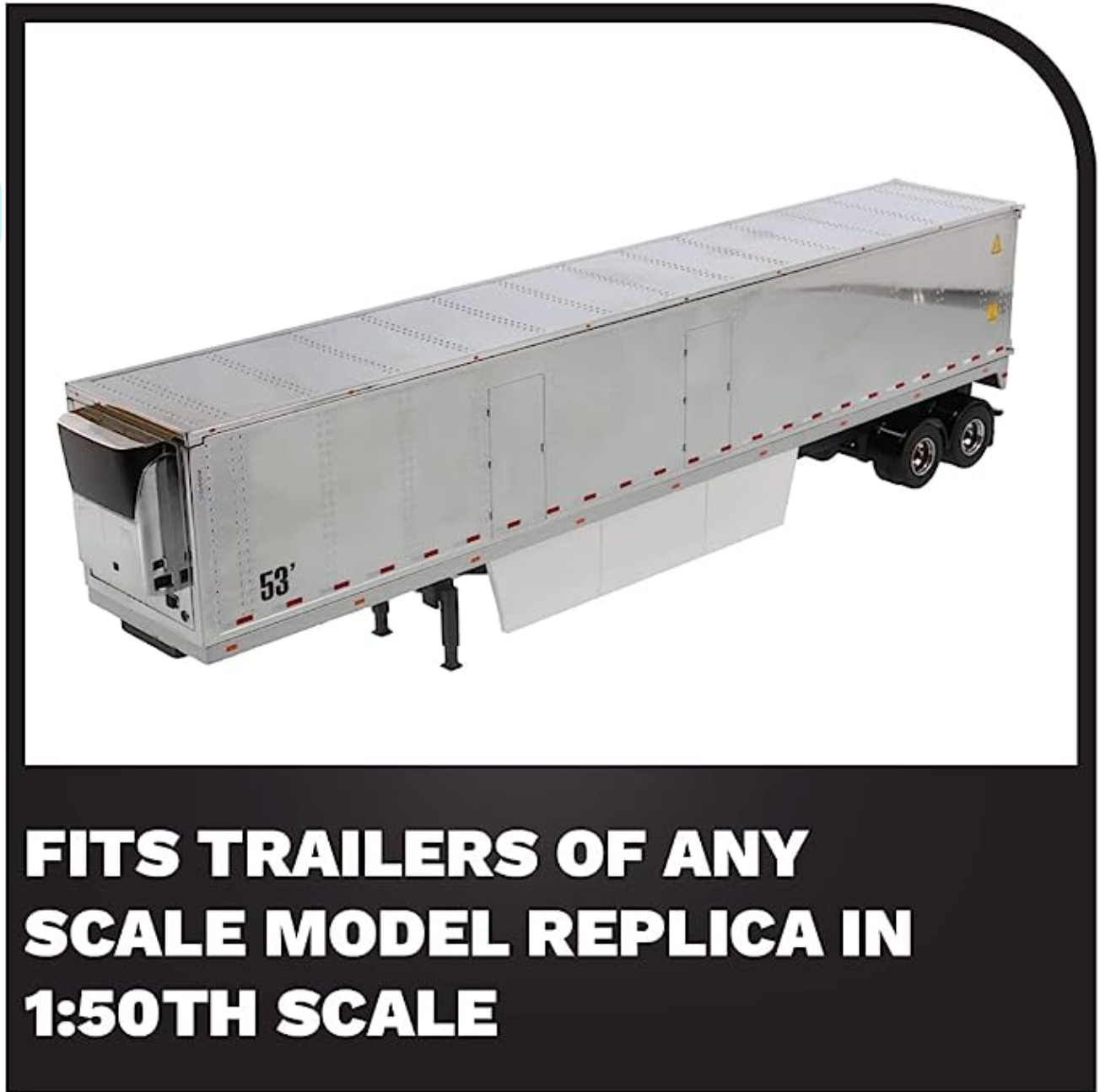 53' Reefer Refrigerated Van Trailer Chrome by Diecast Masters 91022