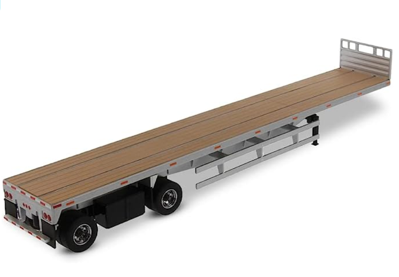 53' Flat Bed Trailer Silver by Diecast Masters 91023