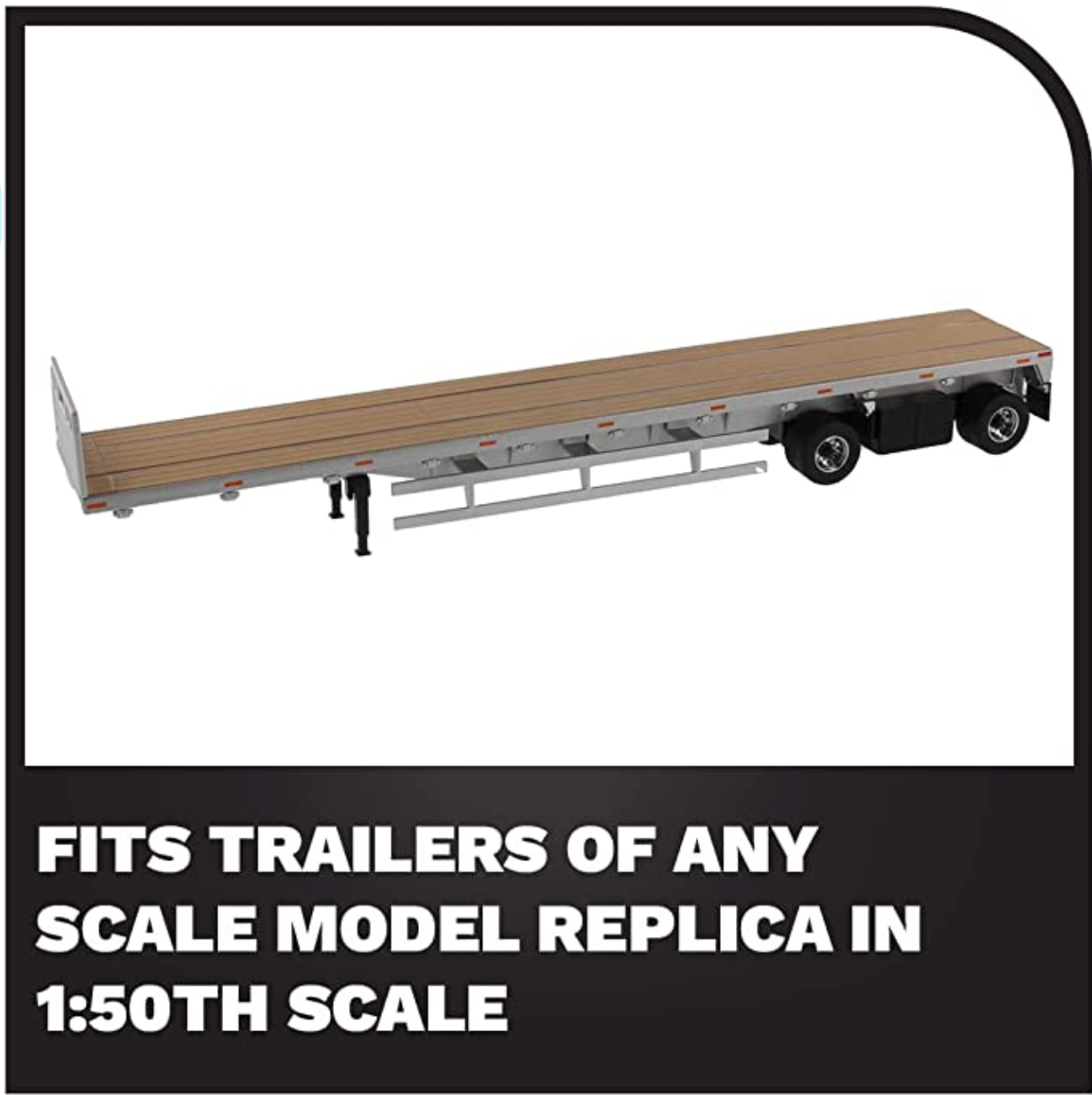 53' Flat Bed Trailer Silver by Diecast Masters 91023