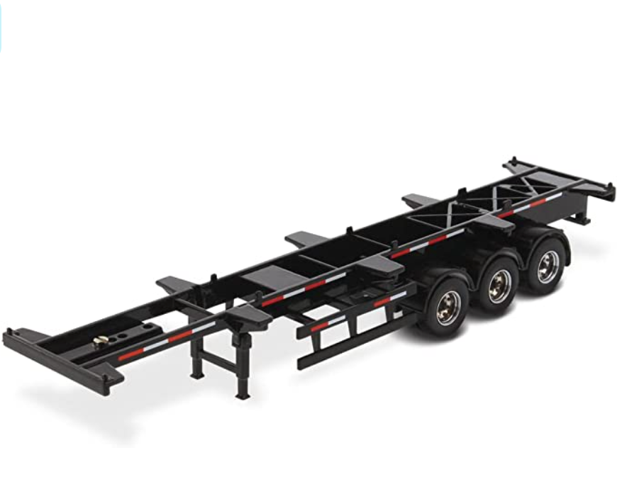 40' Skeleton Trailer Black by Diecast Masters 91024