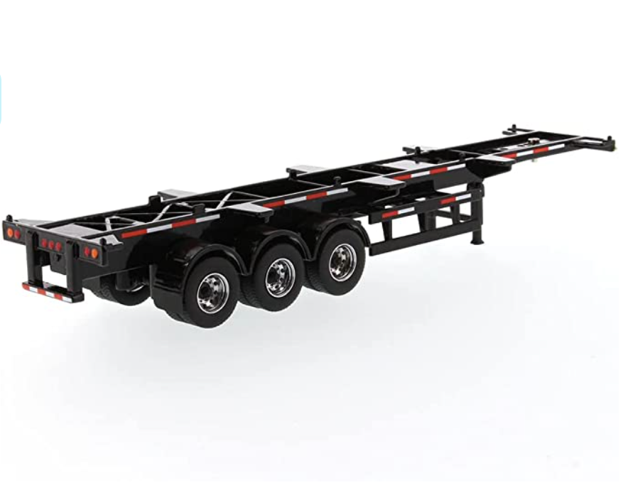 40' Skeleton Trailer Black by Diecast Masters 91024