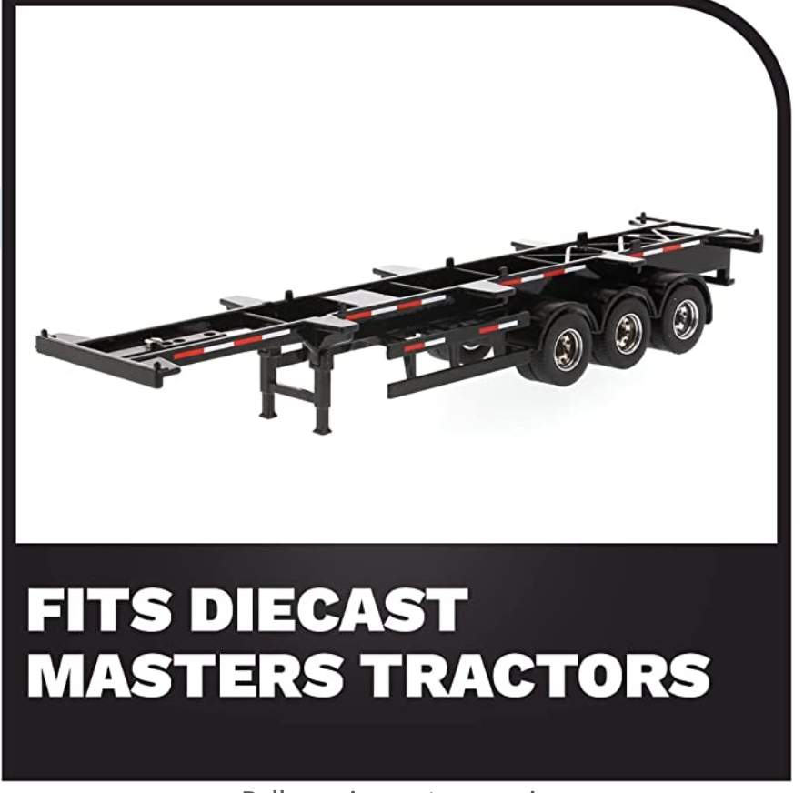 40' Skeleton Trailer Black by Diecast Masters 91024