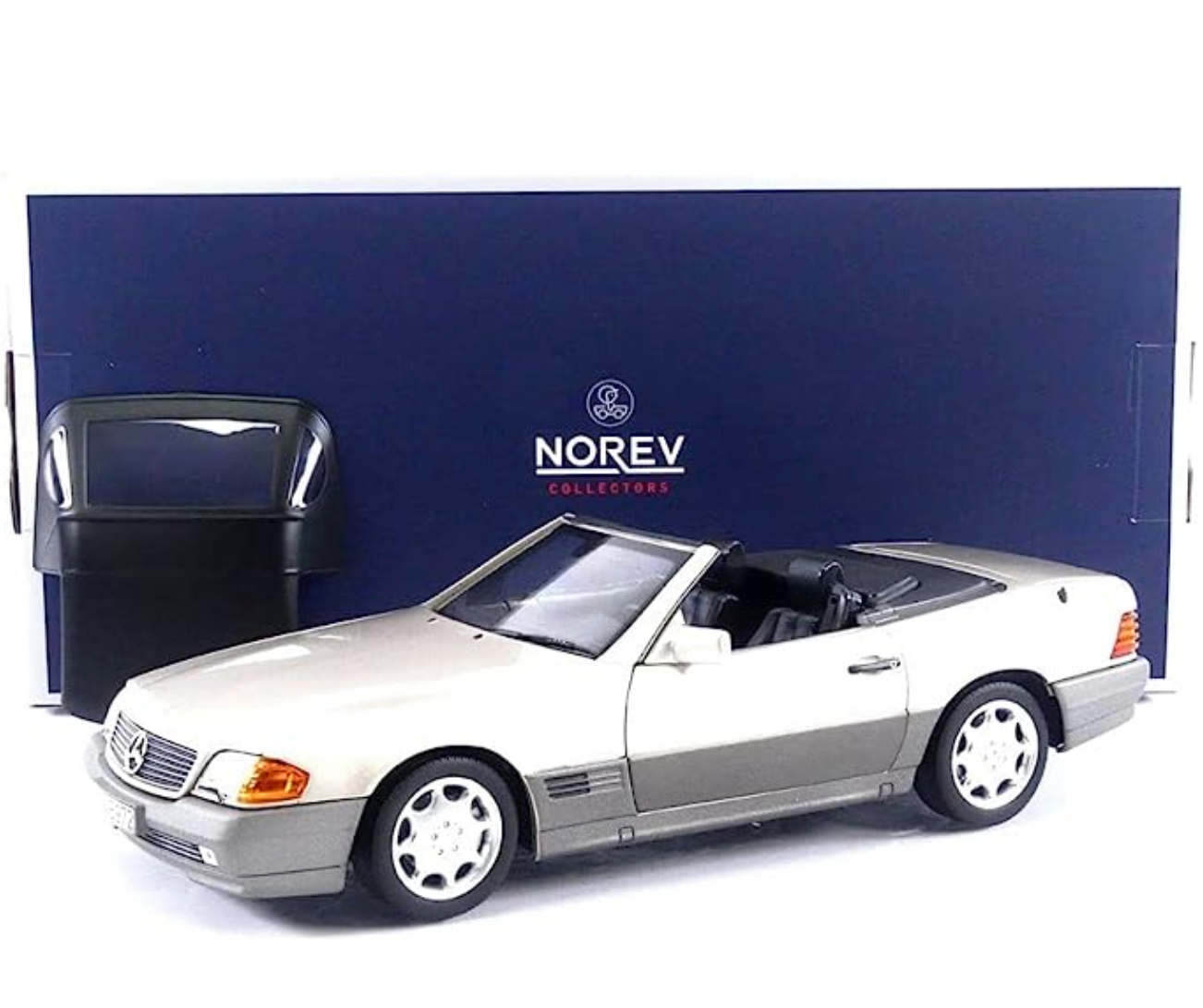 1989 MB 500 SL Convertible Smoke Silver Metallic by Norev 183719