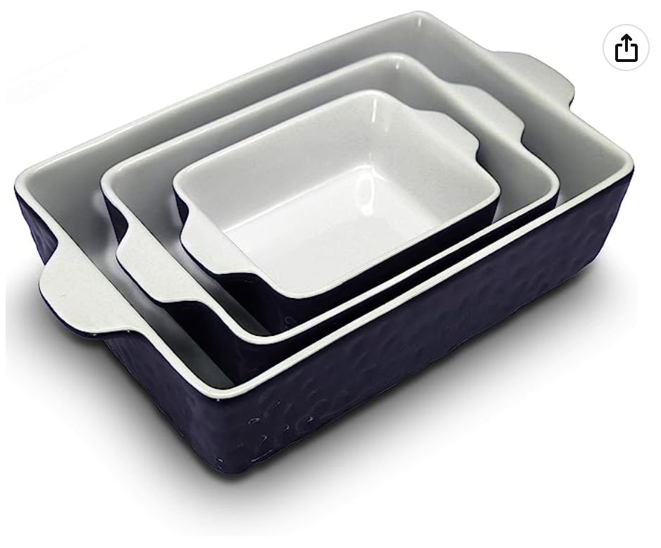 NutriChef 3Pcs. Nonstick Bakeware (Royal Blue)