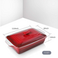 KOOV Ceramic Casserole Dish with Lid (Gradient Red)