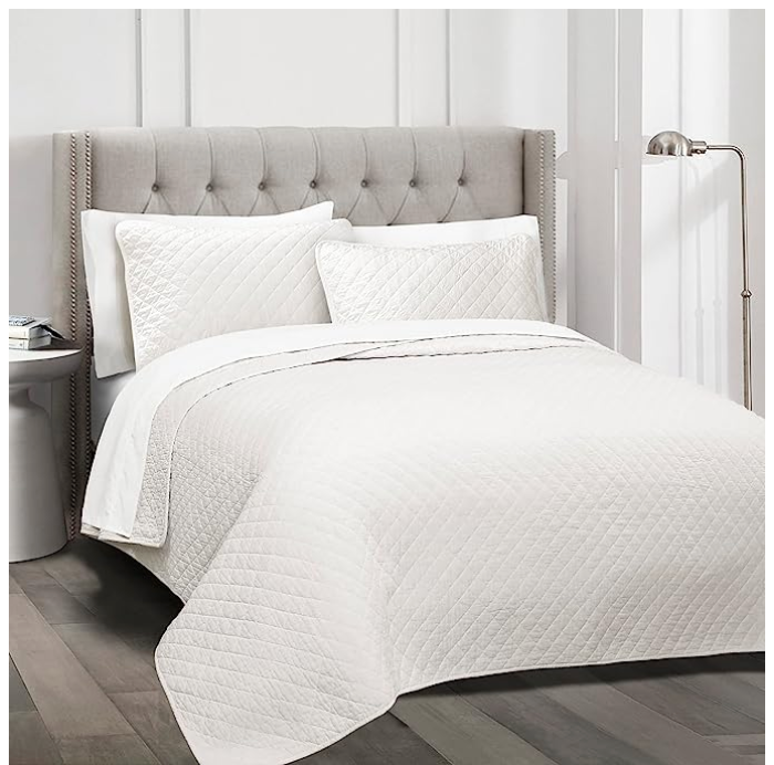 Lush Decor Ava Diamond Oversized 3 Piece Cotton Quilt Set