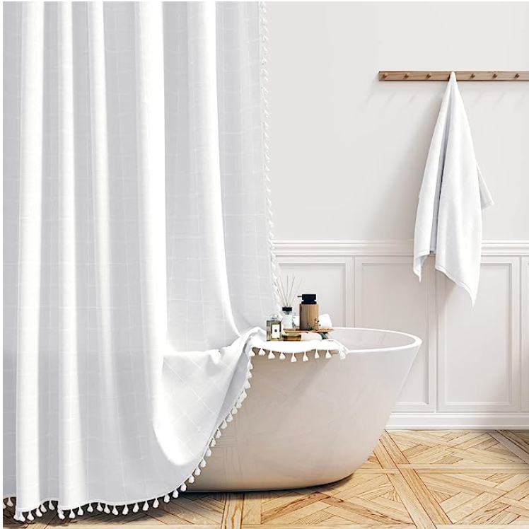 BTTN Extra Long Shower Curtain