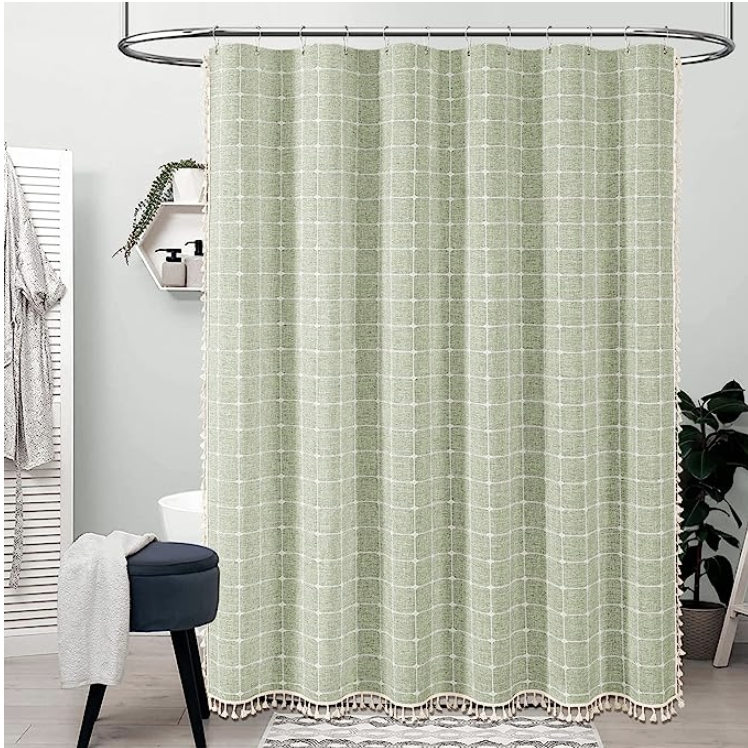 BTTN Extra Long Shower Curtain