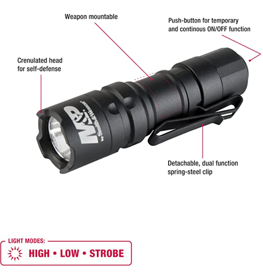 Smith & Wesson M&P Delta Force CS 1xCR123 215 Lumen Flashlight