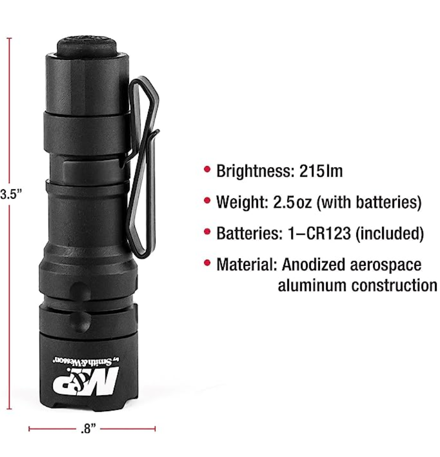 Smith & Wesson M&P Delta Force CS 1xCR123 215 Lumen Flashlight