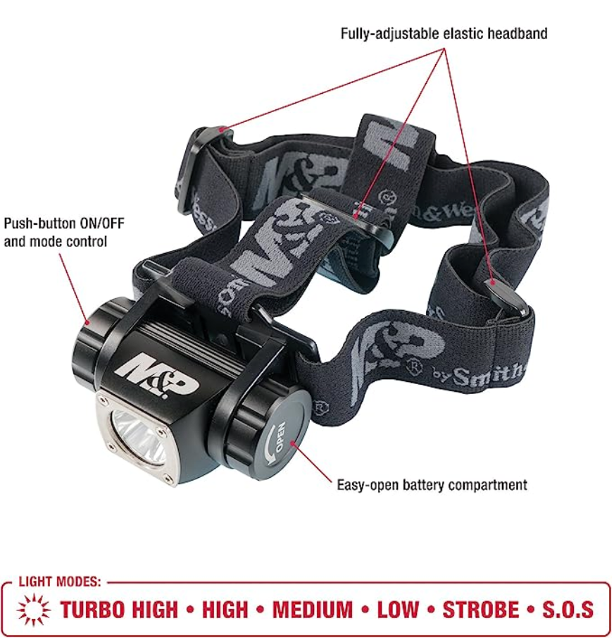 Smith & Wesson M&P Delta Force HL 3xAAA 430 Lumen Headlamp