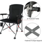 REDCAMP Oversized Folding Camping Chair for Adults (Black)