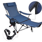 REDCAMP Camping Chair with Removable Footrest 2 Pack