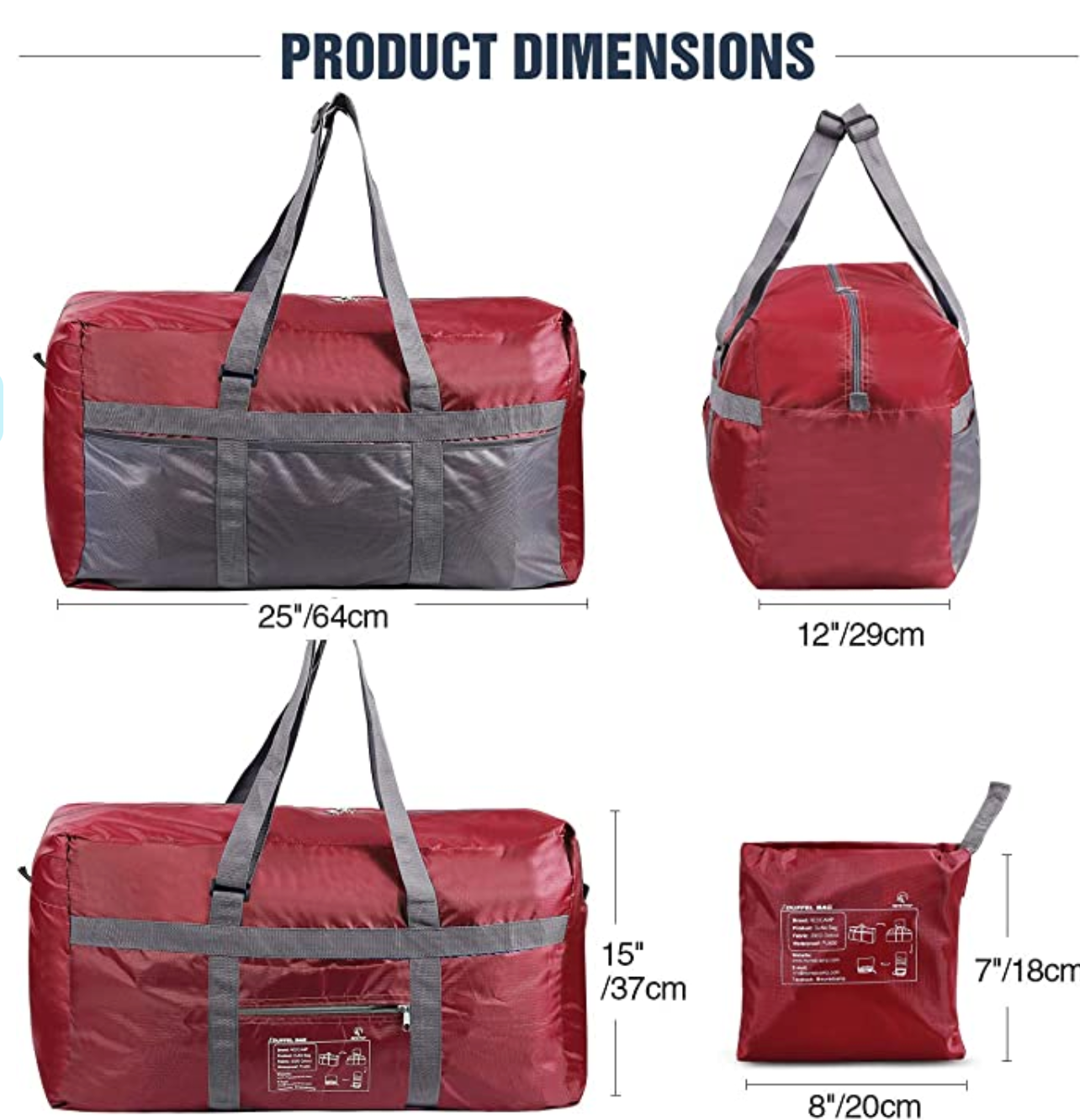 REDCAMP 75L Extra Large Duffle Bag Lightweight