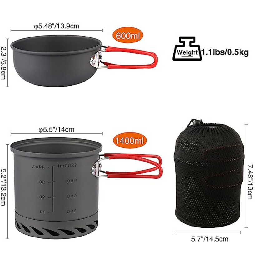 REDCAMP Camping Cooking Pot Heat Exchanger – MERLA