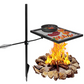 REDCAMP Swivel Campfire Grill Heavy Duty Steel Grate