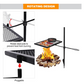 REDCAMP Swivel Campfire Grill Heavy Duty Steel Grate