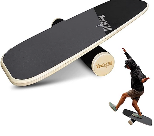 Yes4All Premium Surf Balance Board Trainer with Adjustable Stoppers