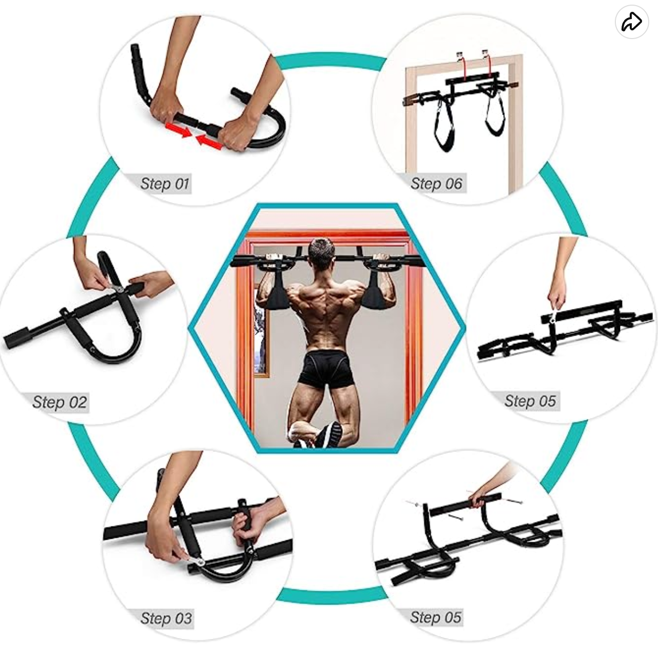 Yes4All Heavy Duty Pull Up Bar for Doorway