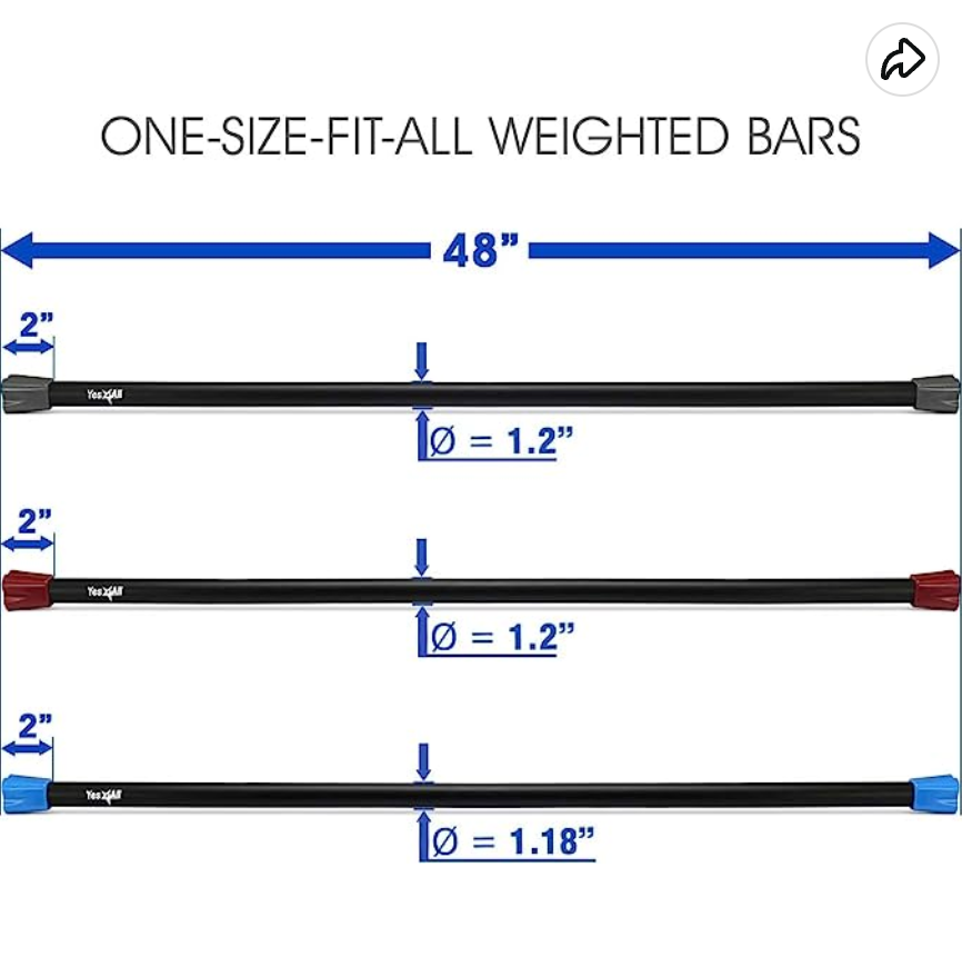 Yes4All Weighted-Workout-Bar