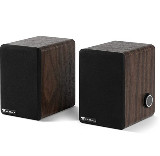 Victrola Premiere M1 Powered Bookshelf Monitor Speakers (Pair) - 4" Woofer, 2" Tweeter & 60W Amplifier