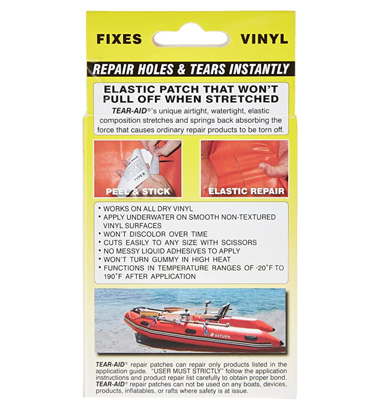 TEAR-AID Inflatable Repair Kit, Type B Clear Patch Kit