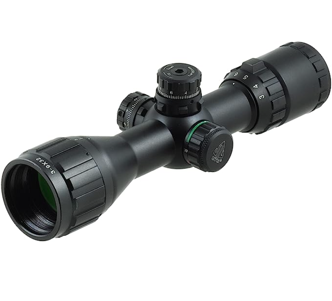 UTG 3-9X32 1" BugBuster Scope, AO, RGB Mil-dot, QD Rings , Black