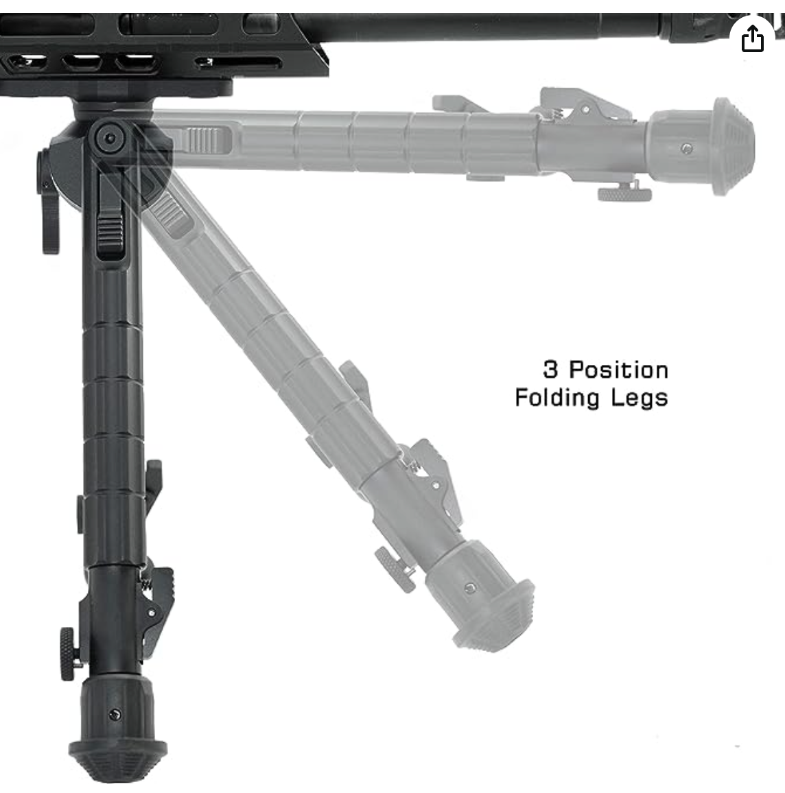 UTG Recon 360 TL Bipod, 8"-12" Center Height, M-LOK, Black