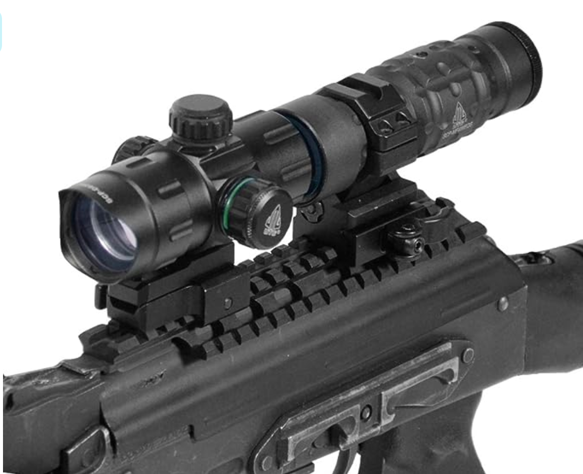 UTG 4.2" ITA Red/Green CQB Dot with QD Mount, Riser Adaptor