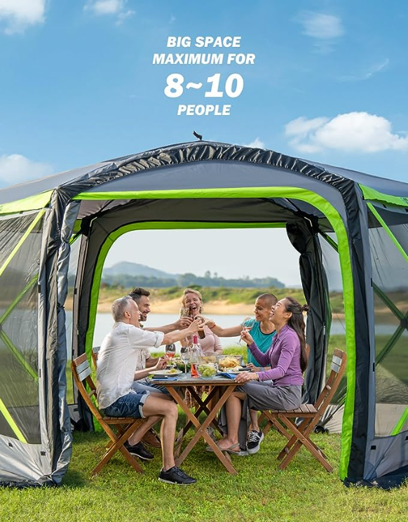 JOYTUTUS 2 in 1 Upgraded Gazebo 12x12 Ft Tent for SUV