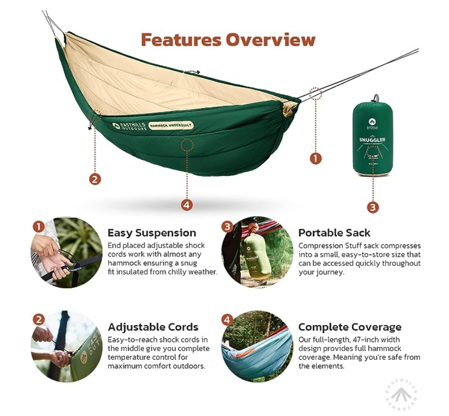 Easthills Outdoors Snuggler Hammock for Camping