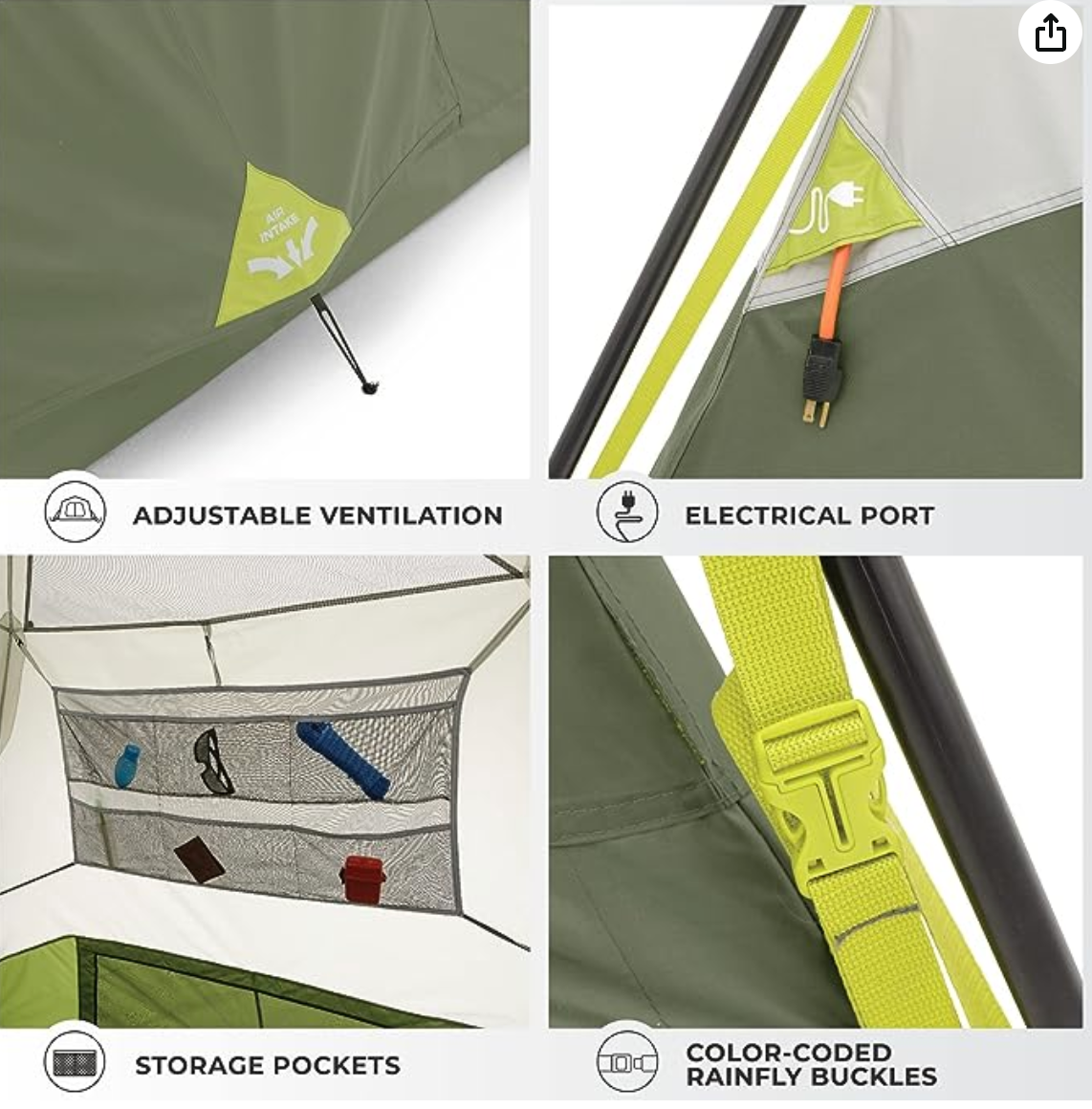 CORE 4 Person Instant Cabin Tent Bundle