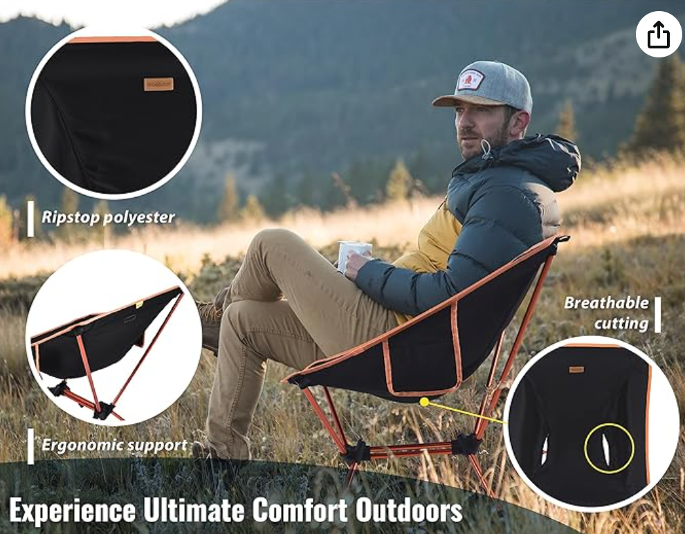 TREKOLOGY Portable Camping Chairs for Adult