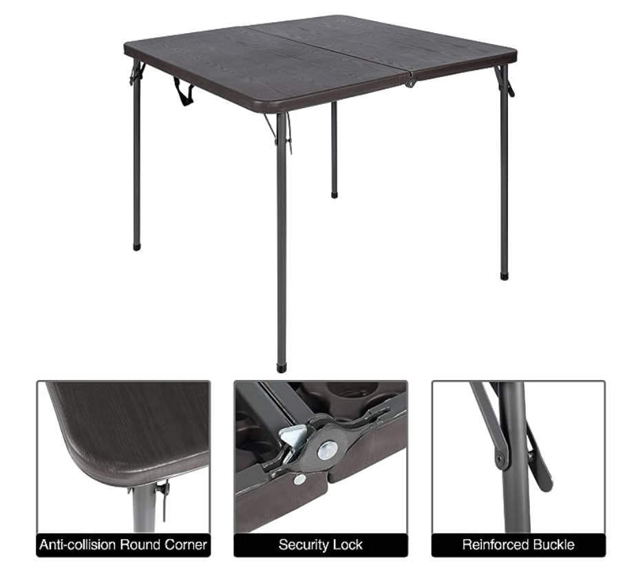 REDCAMP Camping Folding Card Table and Chair Set