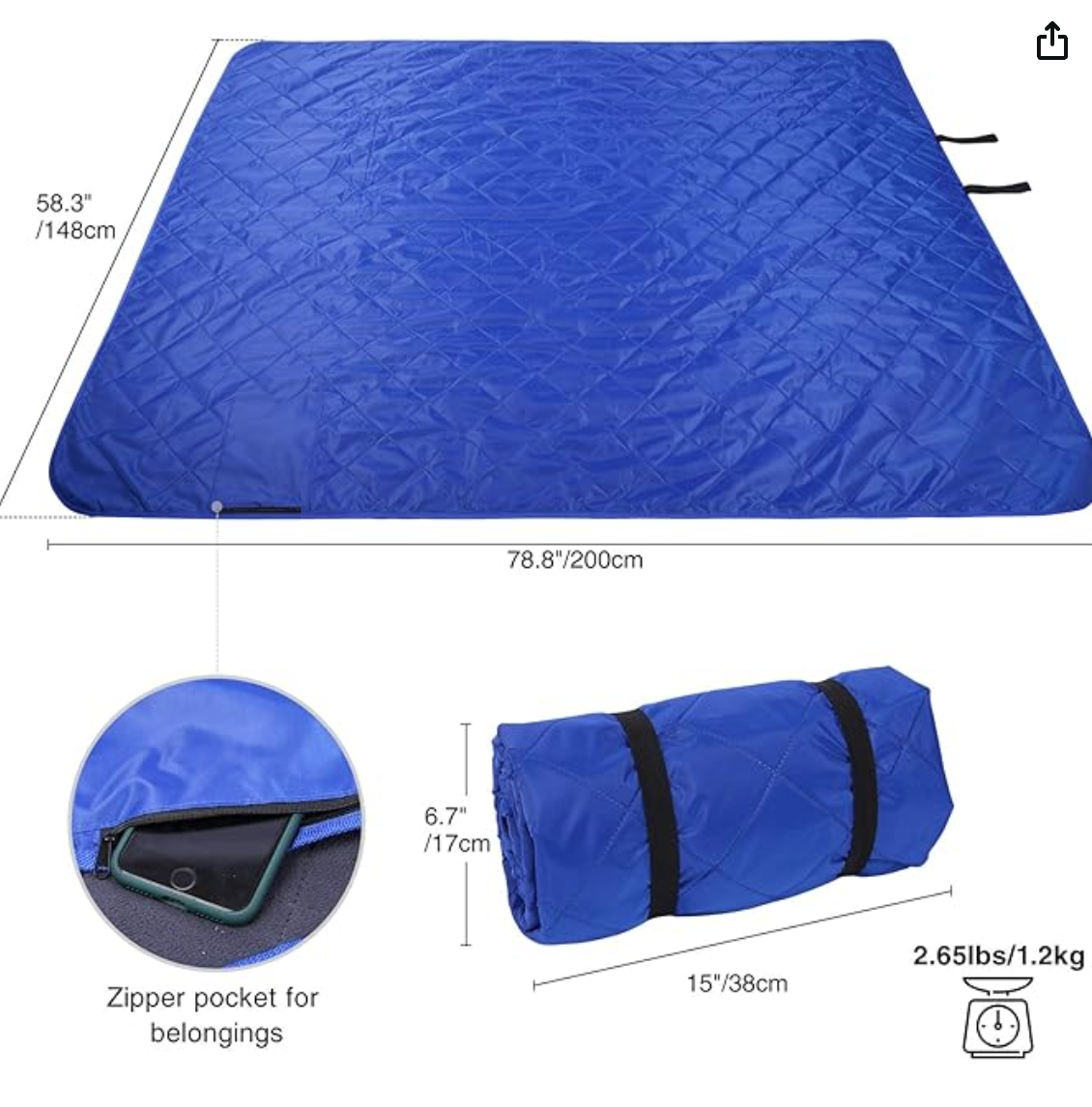 REDCAMP Large Waterproof Stadium Blanket