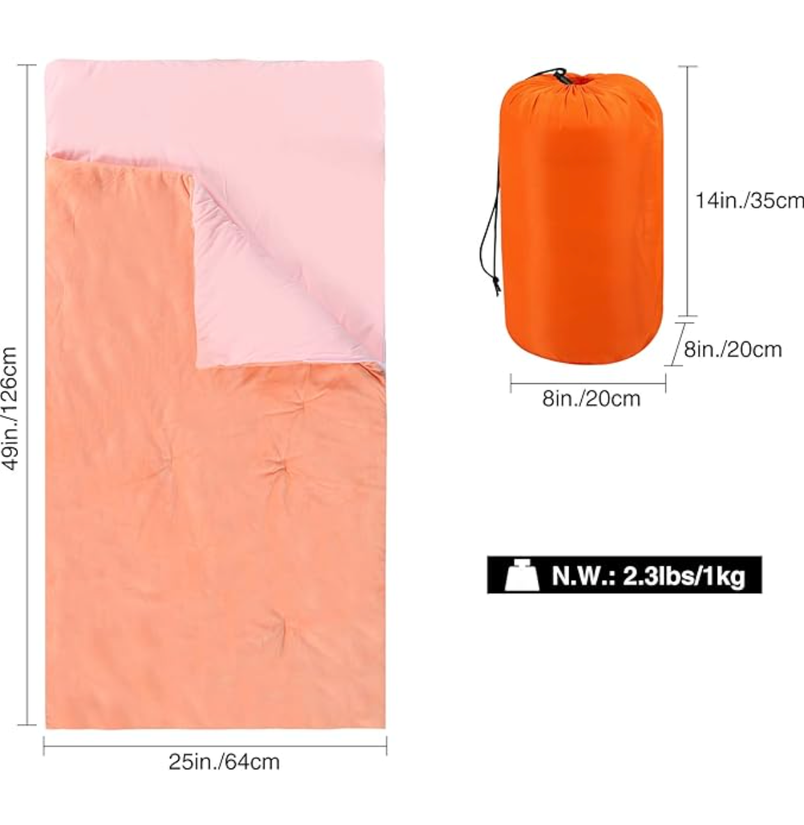 REDCAMP Kids Sleeping Bag