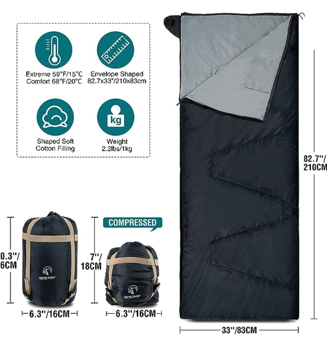 REDCAMP Ultra Lightweight Sleeping Bag