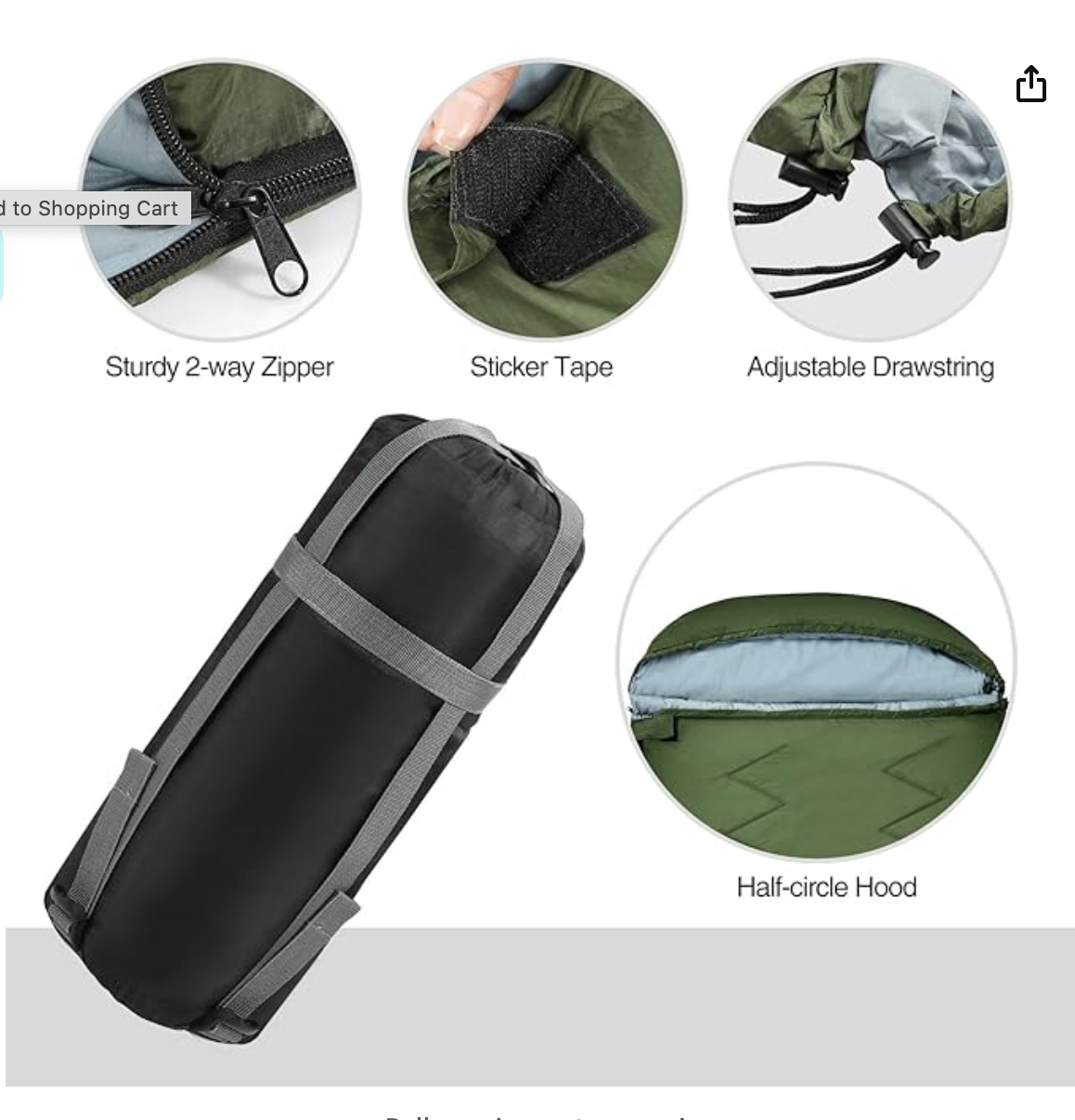 REDCAMP Ultra Lightweight Round Sleeping Bag