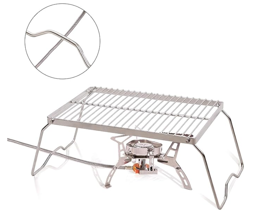 REDCAMP Folding Campfire Grill 304 Stainless Steel Grate