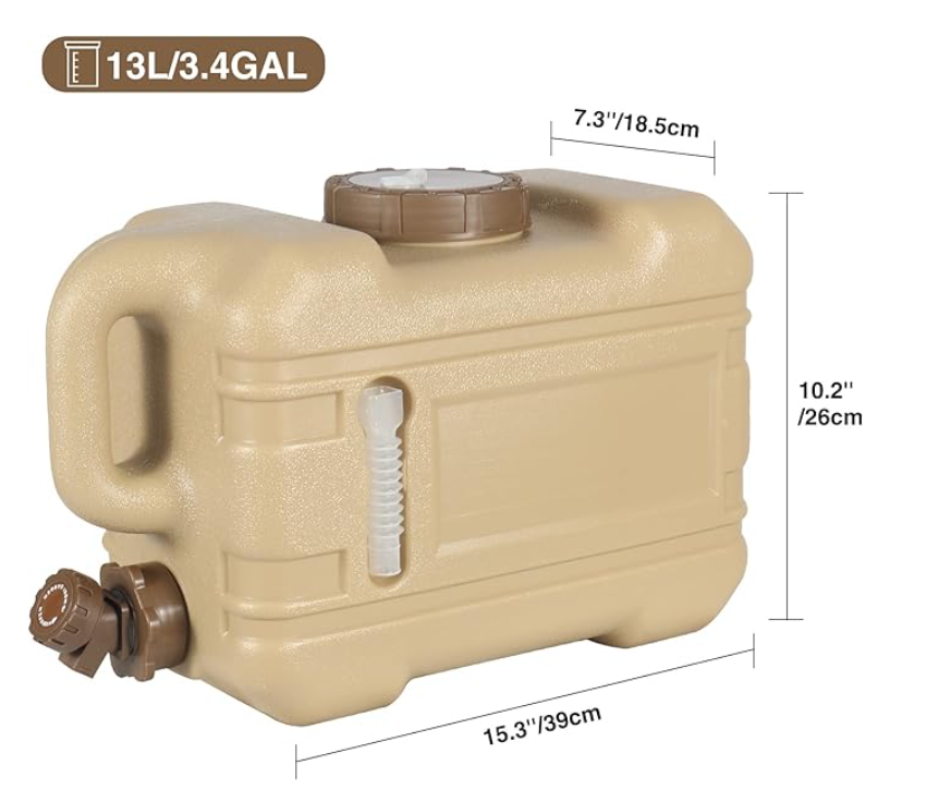 REDCAMP 3.4 Gallon Portable Water Container