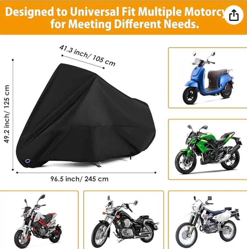 Hanmir All Season Universal Weather Waterproof Motorbike Cover