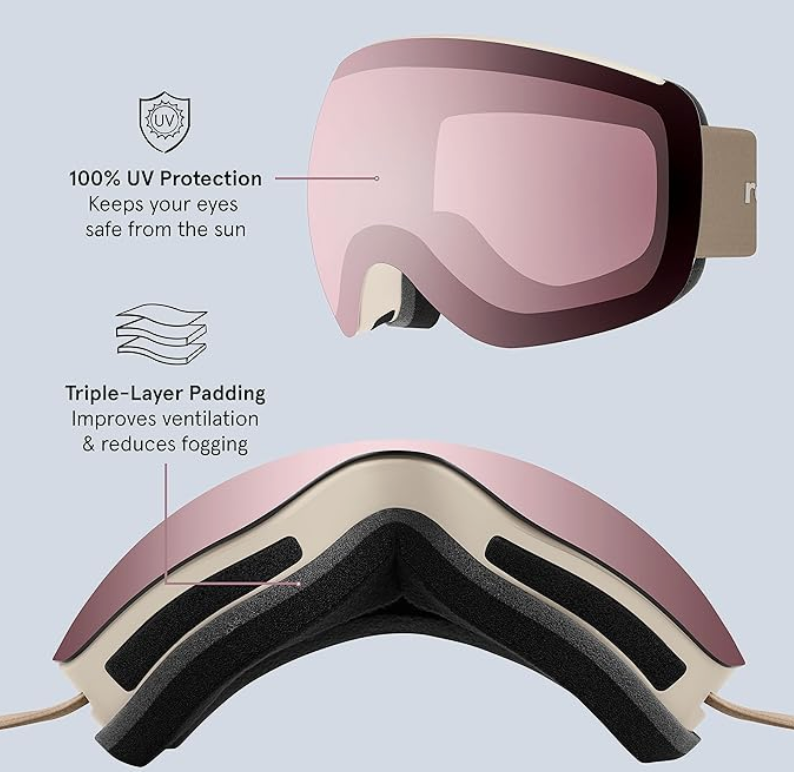 Retrospec Traverse Plus Ski & Snowboard Snow Goggles