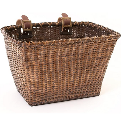 Retrospec Bicycles Cane Woven Rectangular Toto Basket