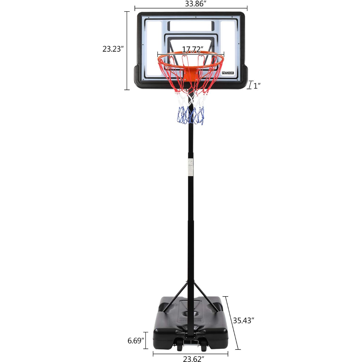 PEXMOR Portable Basketball Hoop Goal System