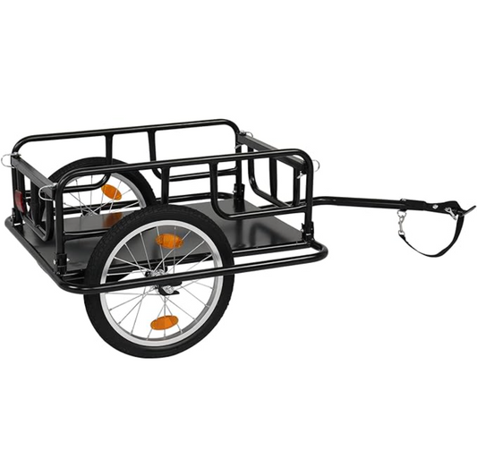 PEXMOR Foldable Bike Cargo Trailer with Universal Bike Hitch