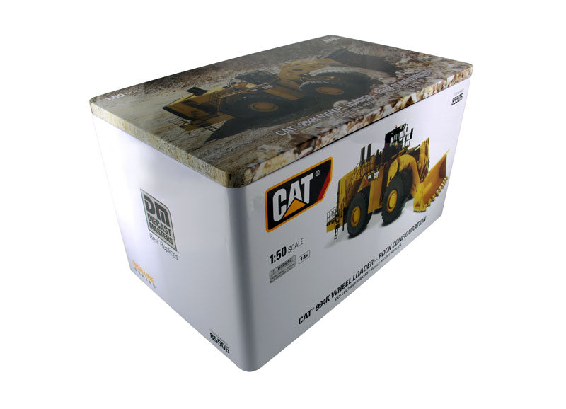 1:50 Cat 994K Wheel Loader - Rock Bucket Version in Yellow - Diecast Masters