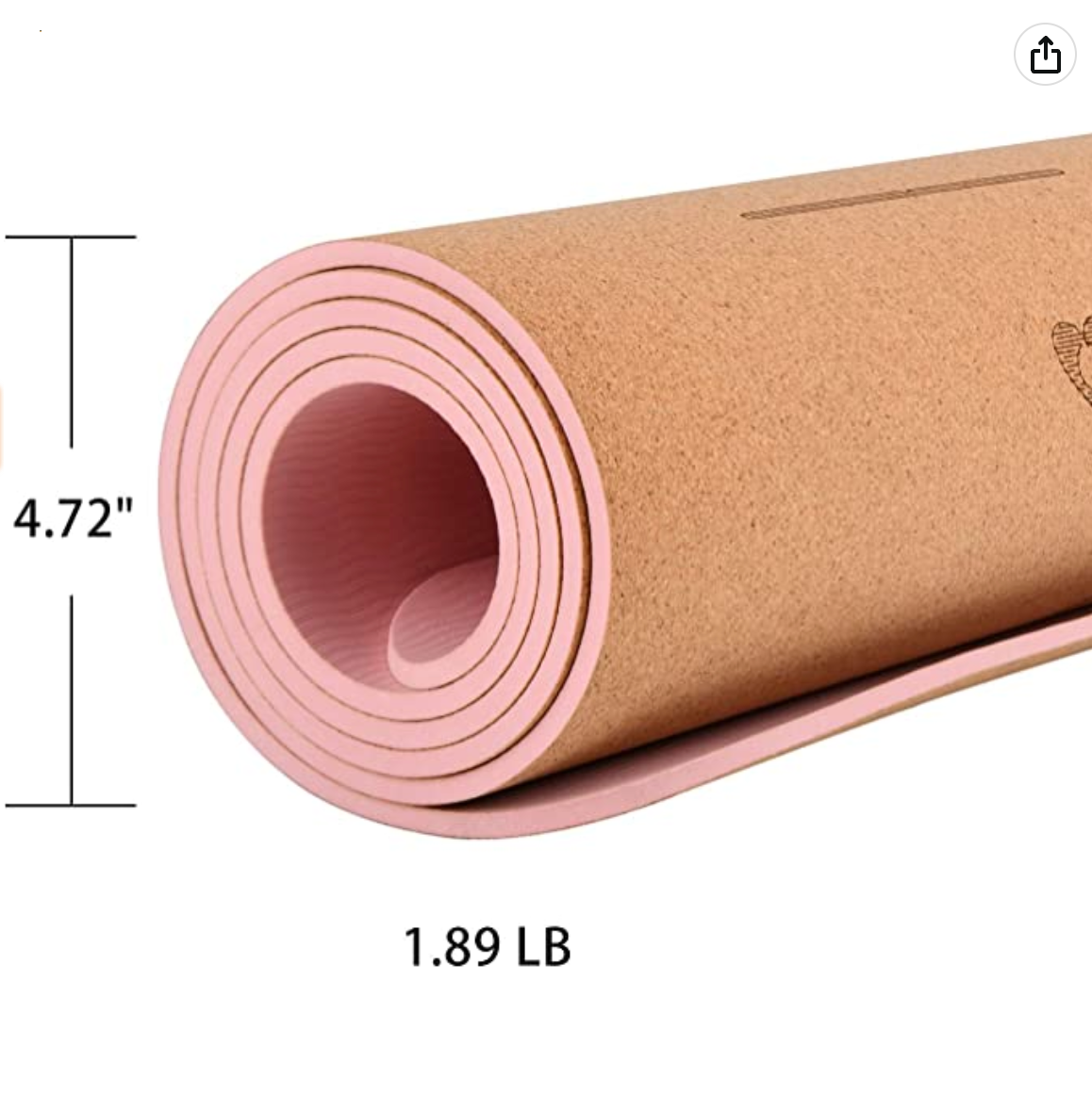 Numat Cork Yoga Mat 6mm (1/4 inch) Thick 72 x 24 in